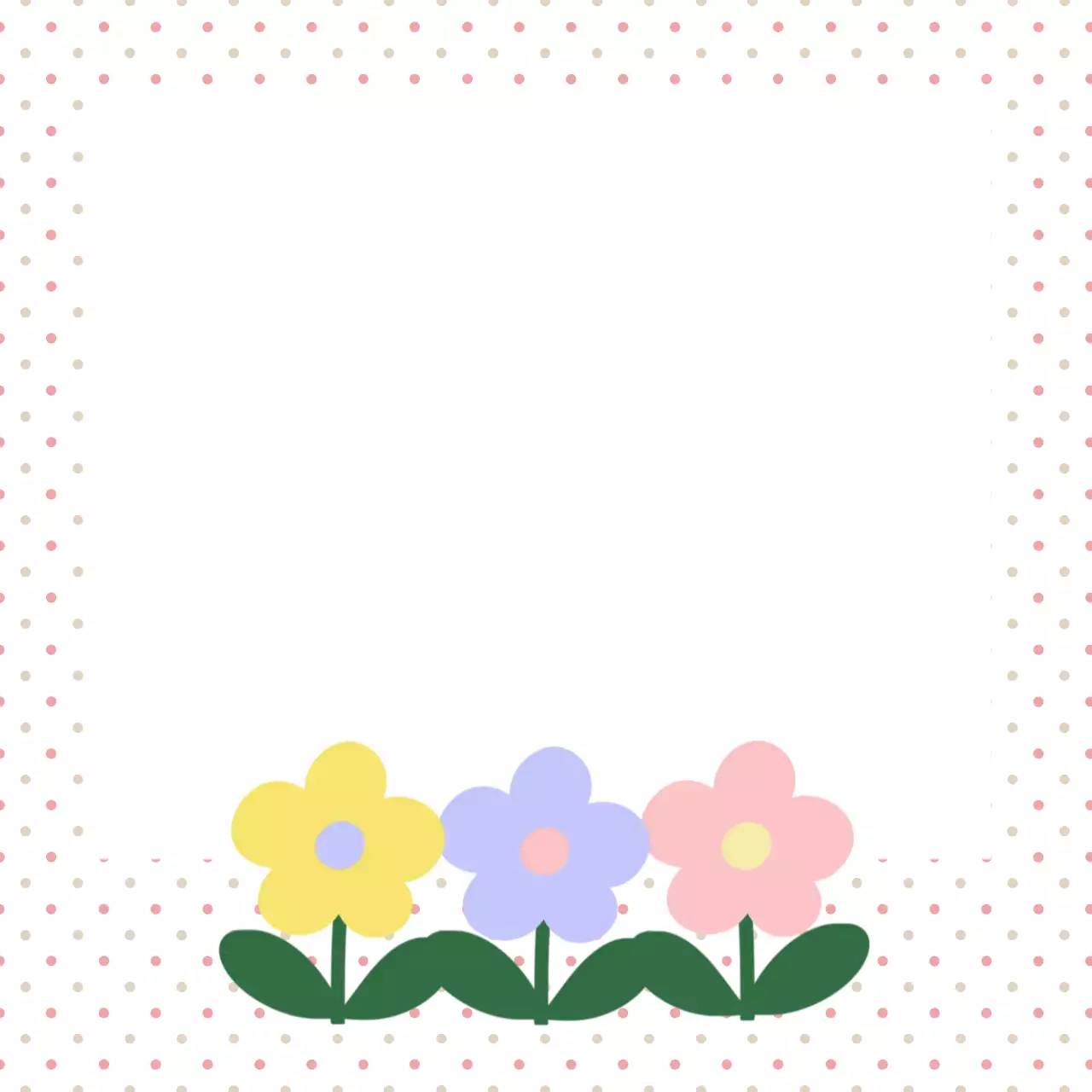 연보라 아기자기한 꽃 포토프레임