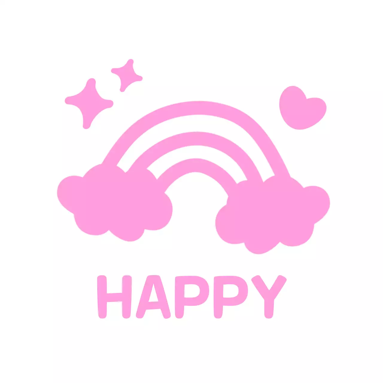 핑크 심플 디자인 스티커