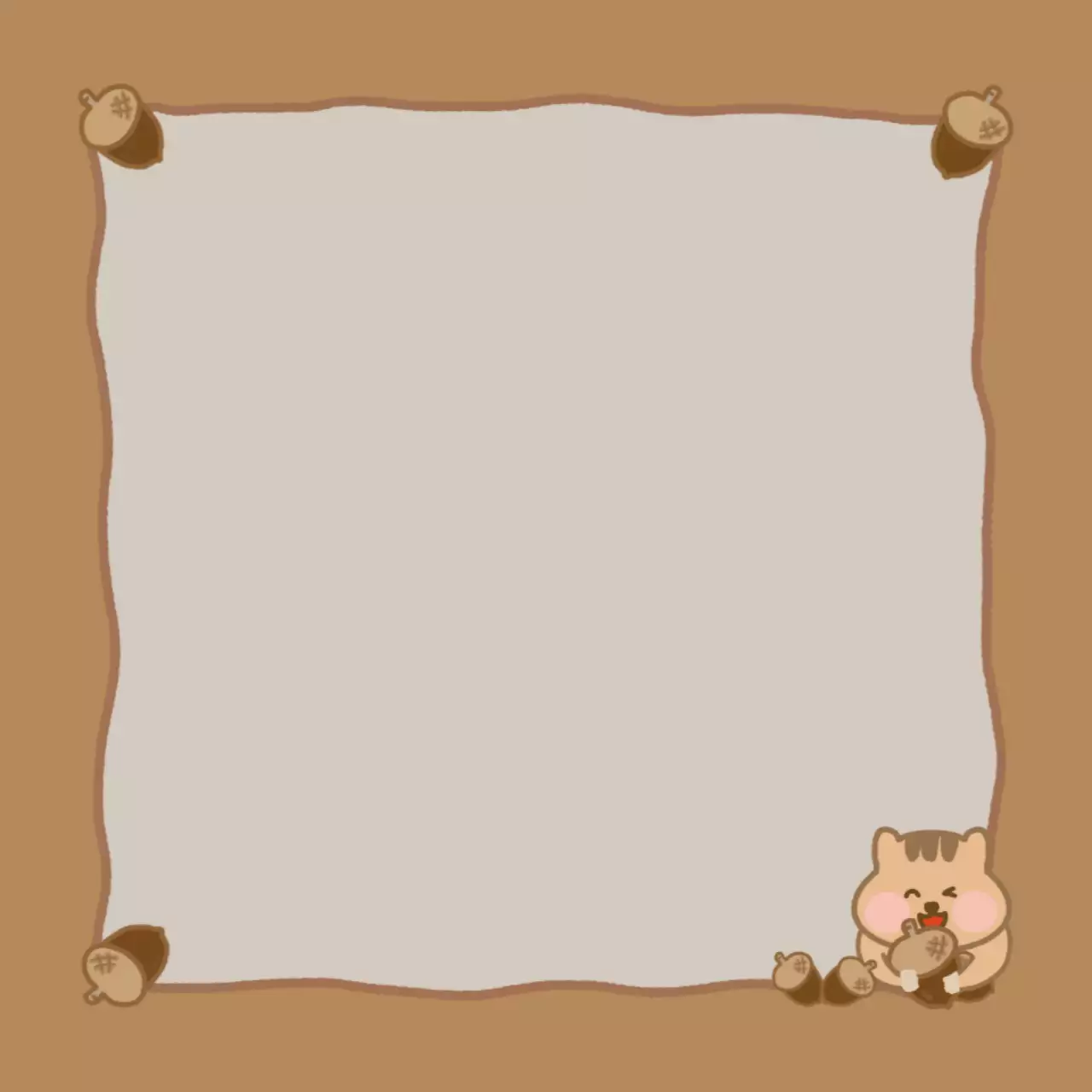 갈색 아기자기한 메모지 포토프레임