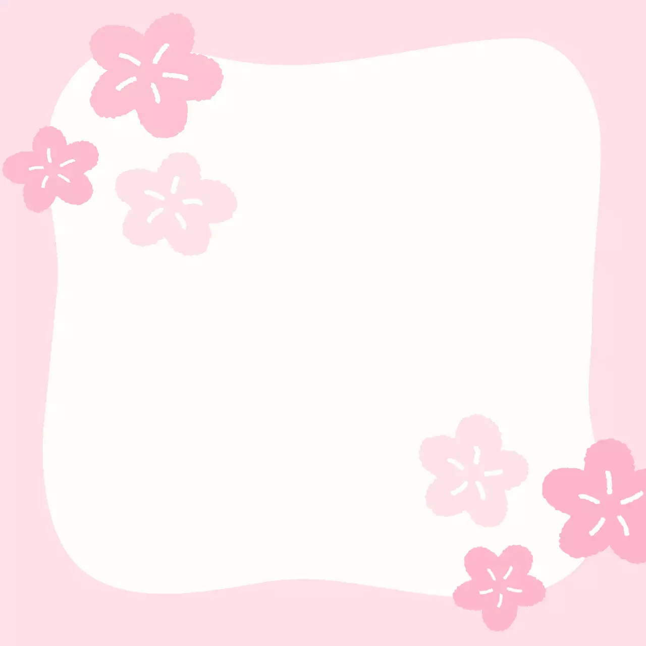 핑크 아기자기한 꽃 엽서