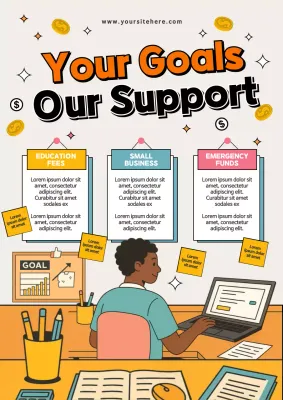 Orange Modern Finance Promotion Poster