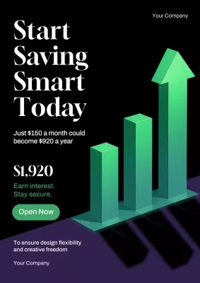 Green Modern Finance Promotion Poster