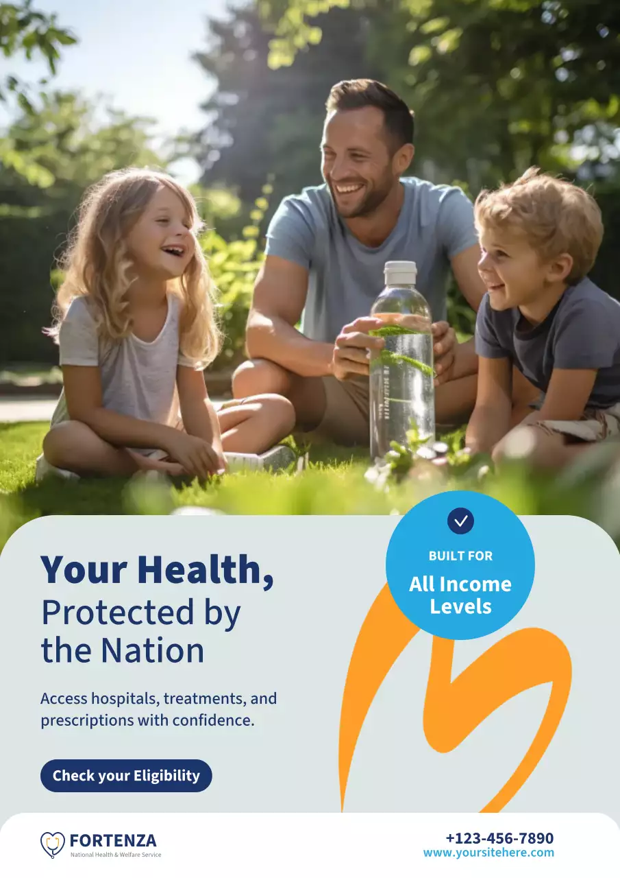 Green Modern Health Promotion Poster