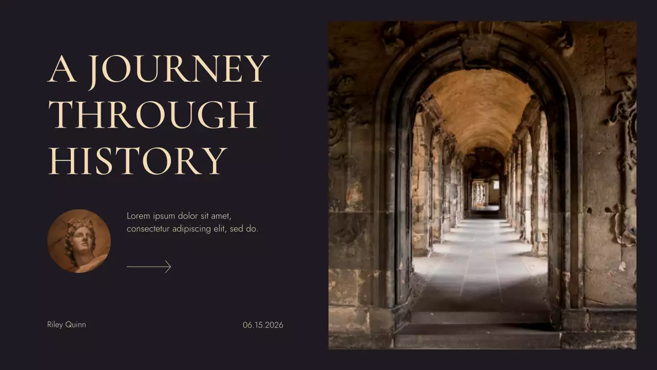 Black Brown Beige Vintage A Journey Through History Project Presentation