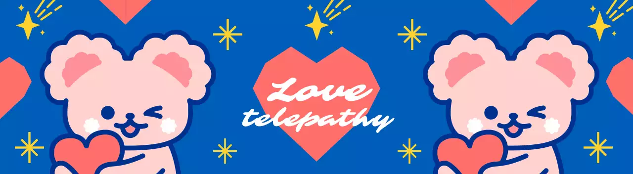 파랑 아기자기한 만화 스티커