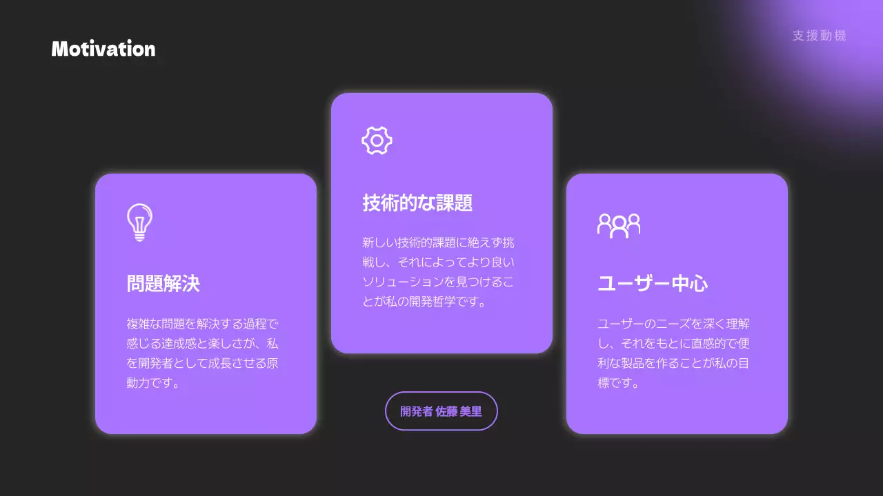 紫 モダン ポートフォリオ ポートフォリオ プレゼンテーション