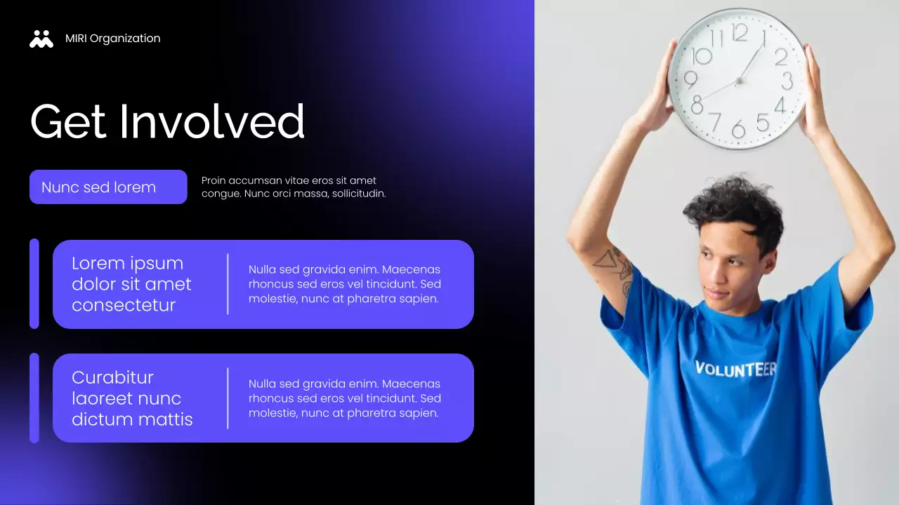 Blue Modern Non-profit Impact Report Community Presentation