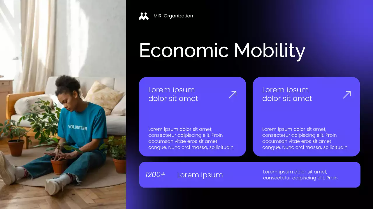 Blue Modern Non-profit Impact Report Community Presentation