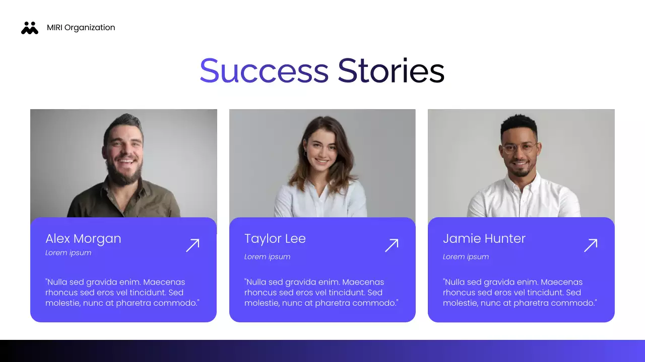 Blue Modern Non-profit Impact Report Community Presentation