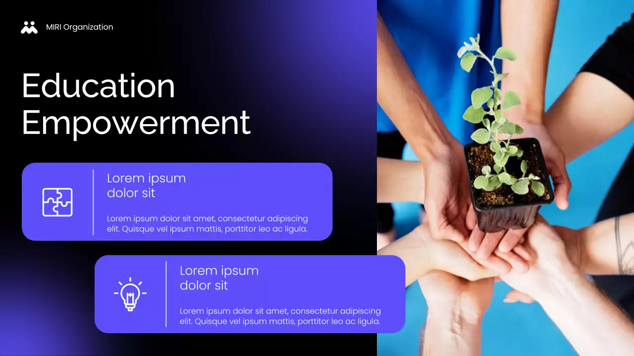 Blue Modern Non-profit Impact Report Community Presentation