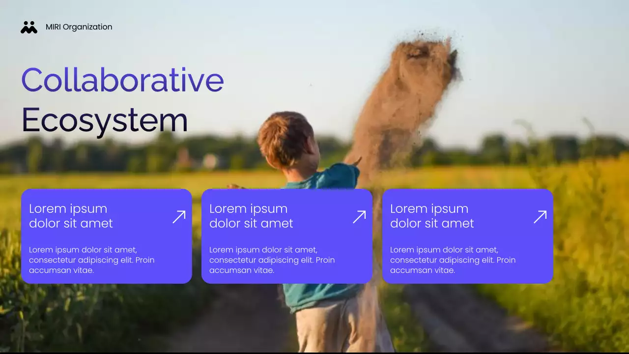 Blue Modern Non-profit Impact Report Community Presentation