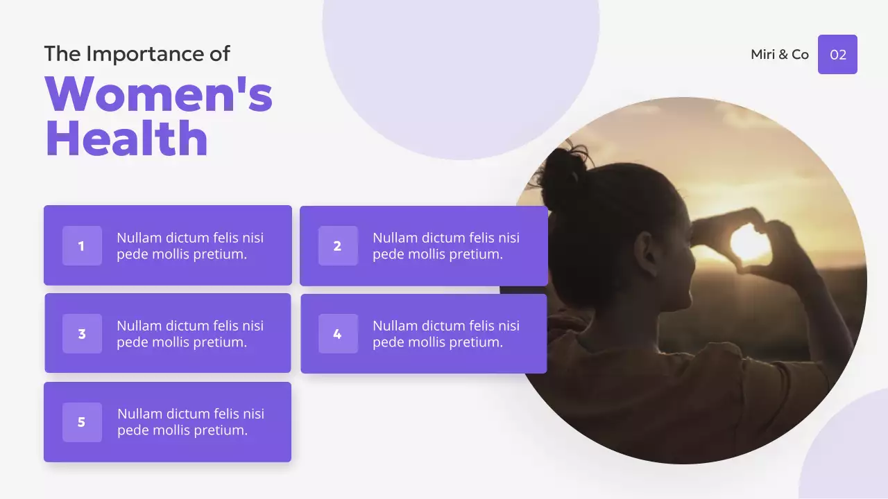 Purple Modern Women's Health Presentation