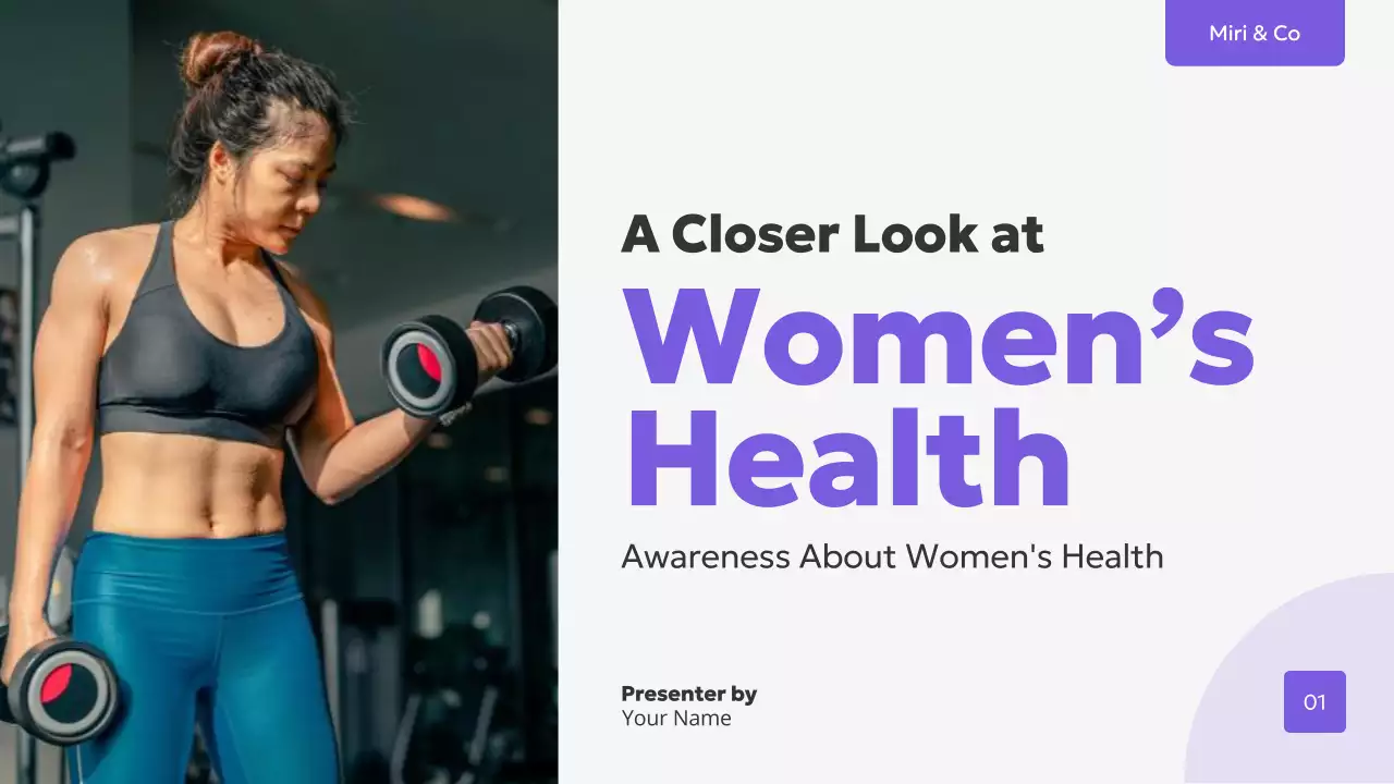 Purple Modern Women's Health Presentation