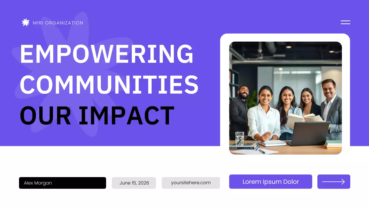 Purple Modern Community Impact Report Presentation