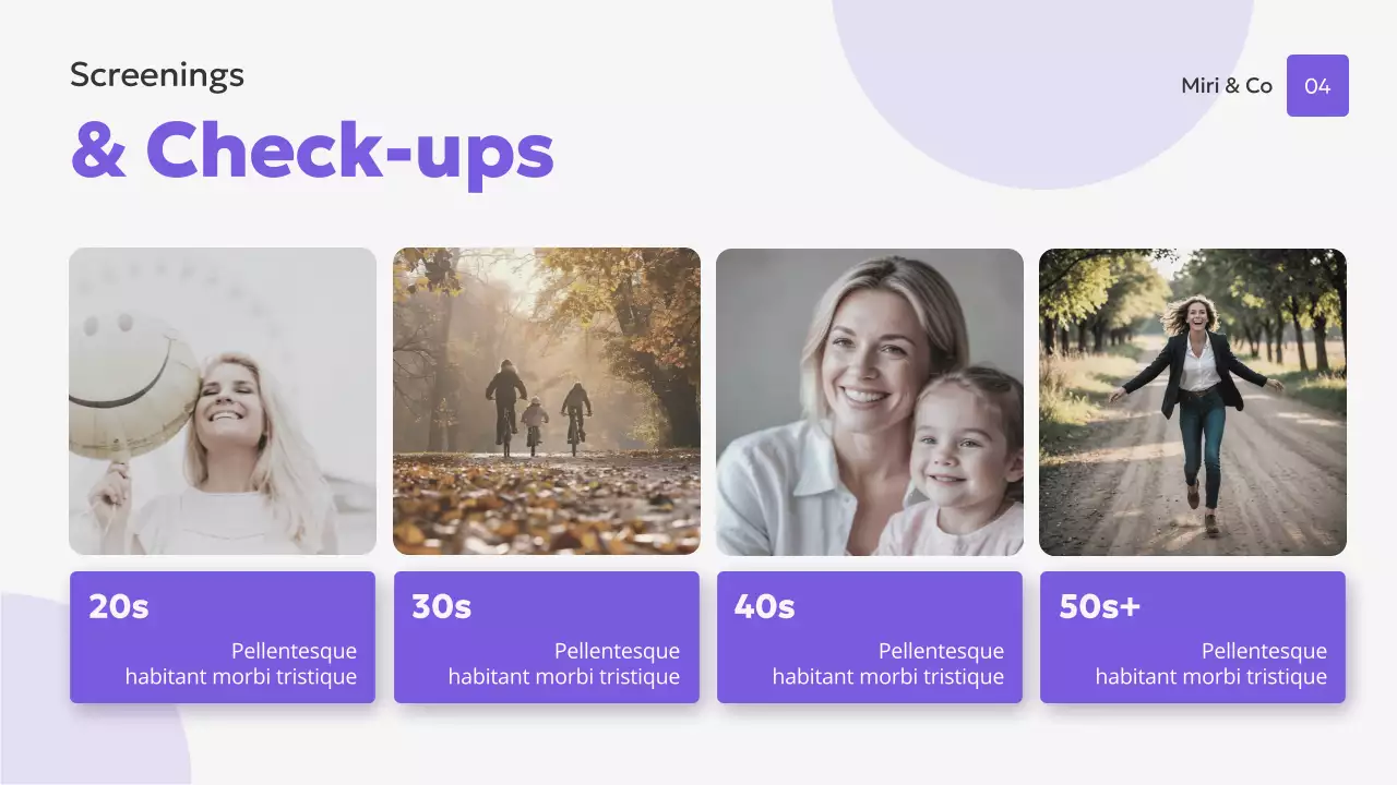 Purple Modern Women's Health Presentation