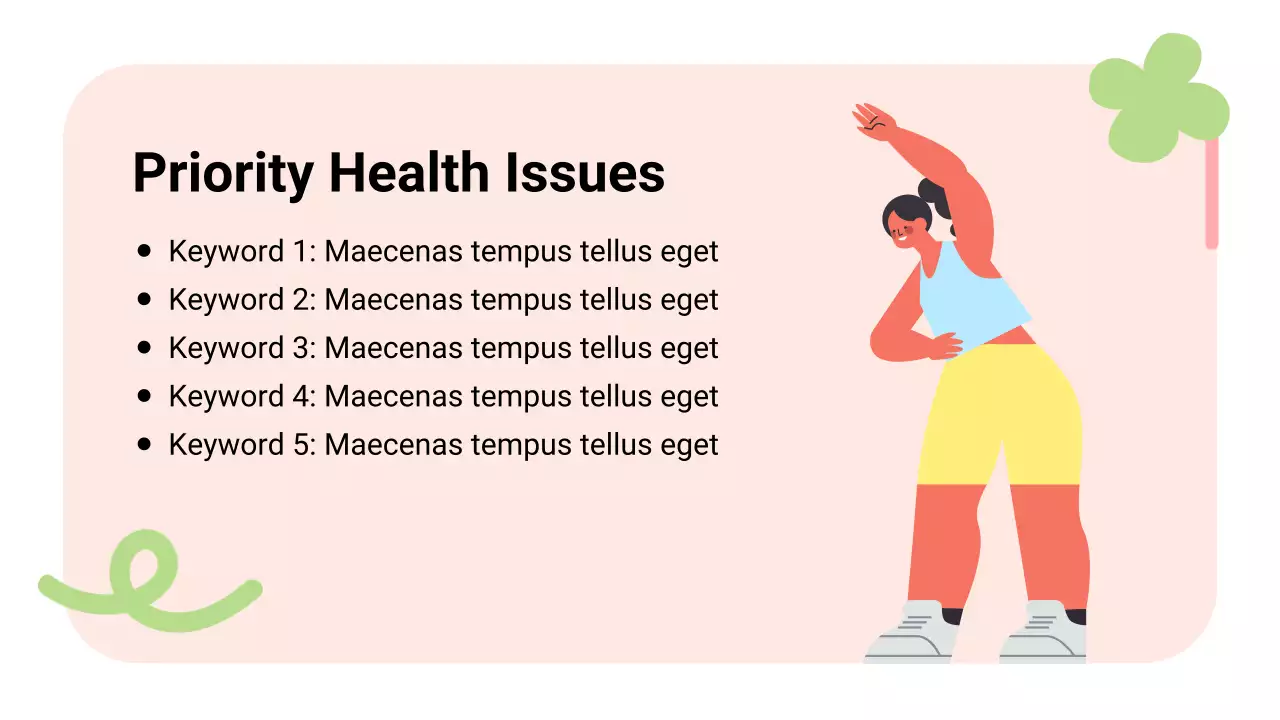 핑크 그린 모던 여성 건강 프레젠테이션