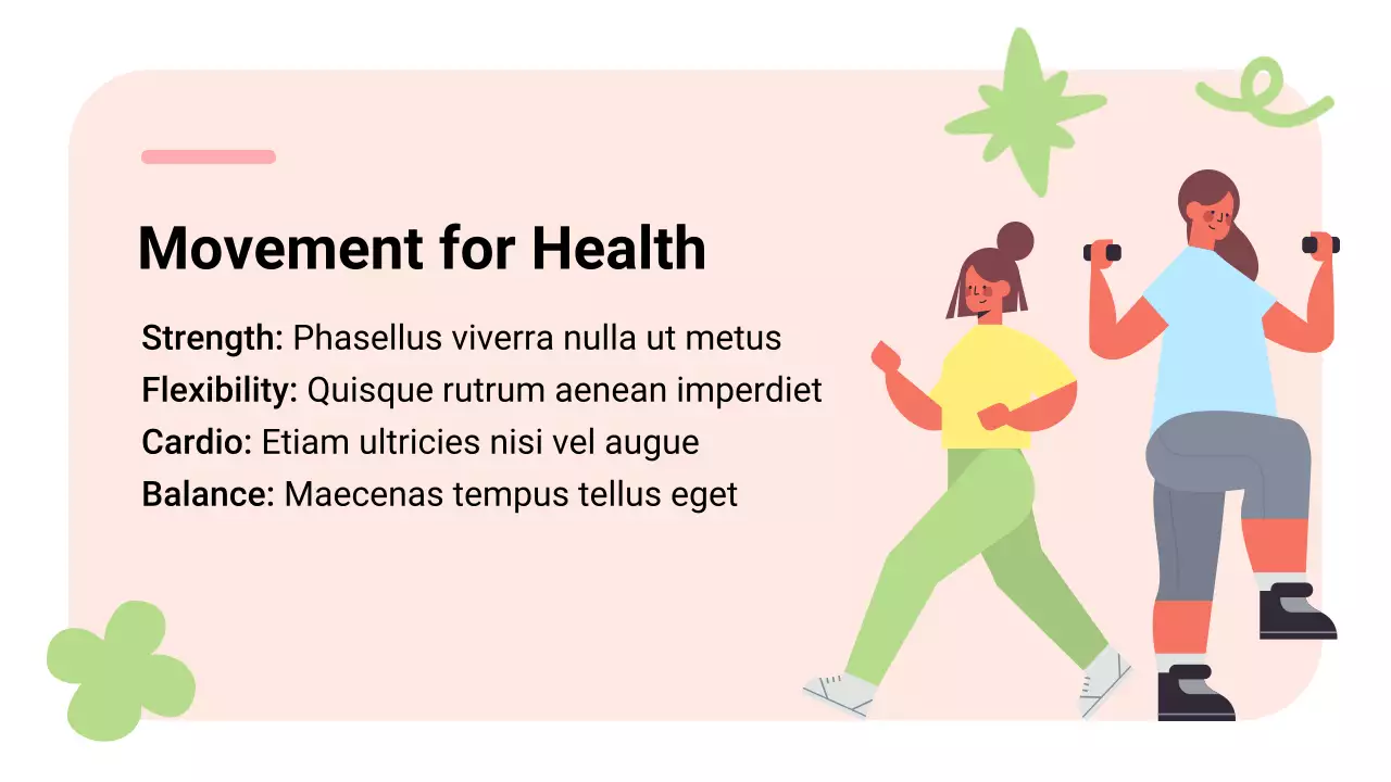 핑크 그린 모던 여성 건강 프레젠테이션