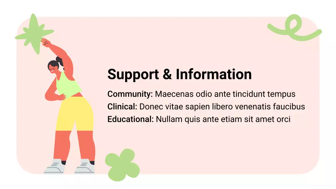 핑크 그린 모던 여성 건강 프레젠테이션