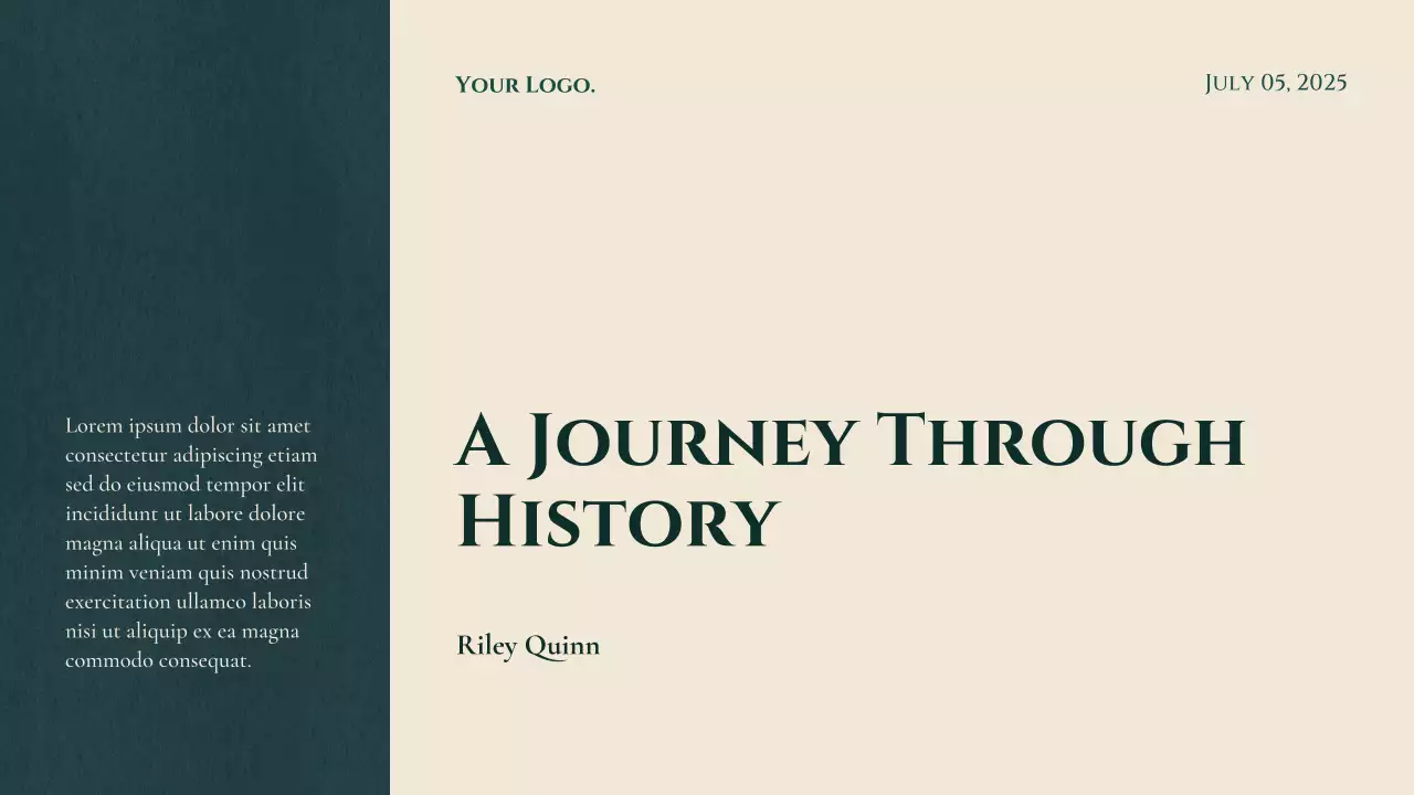 Beige Classic History Lecture Presentation