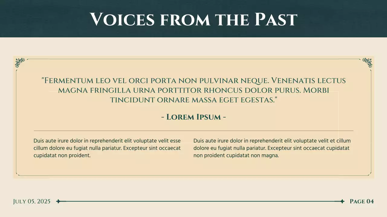 Beige Classic History Lecture Presentation