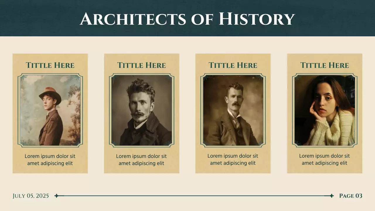 Beige Classic History Lecture Presentation