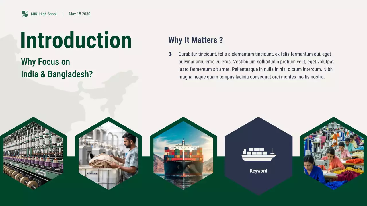 Green Professional Textile Industry Lecture Presentation