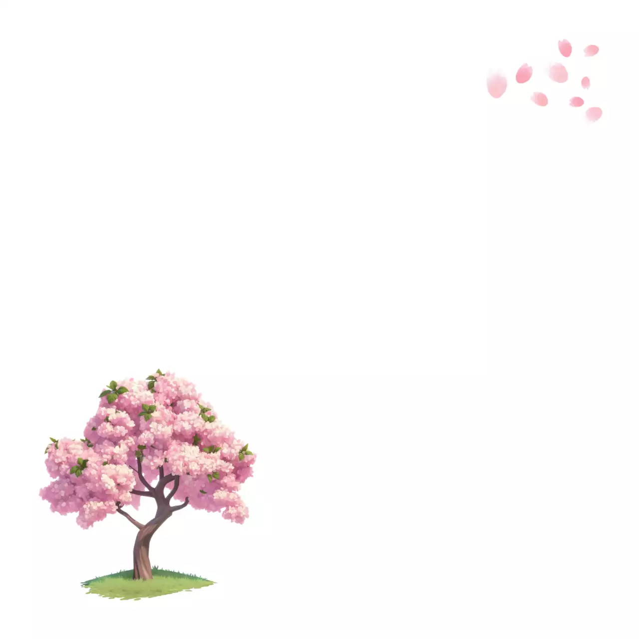 핑크 자연 봄 엽서