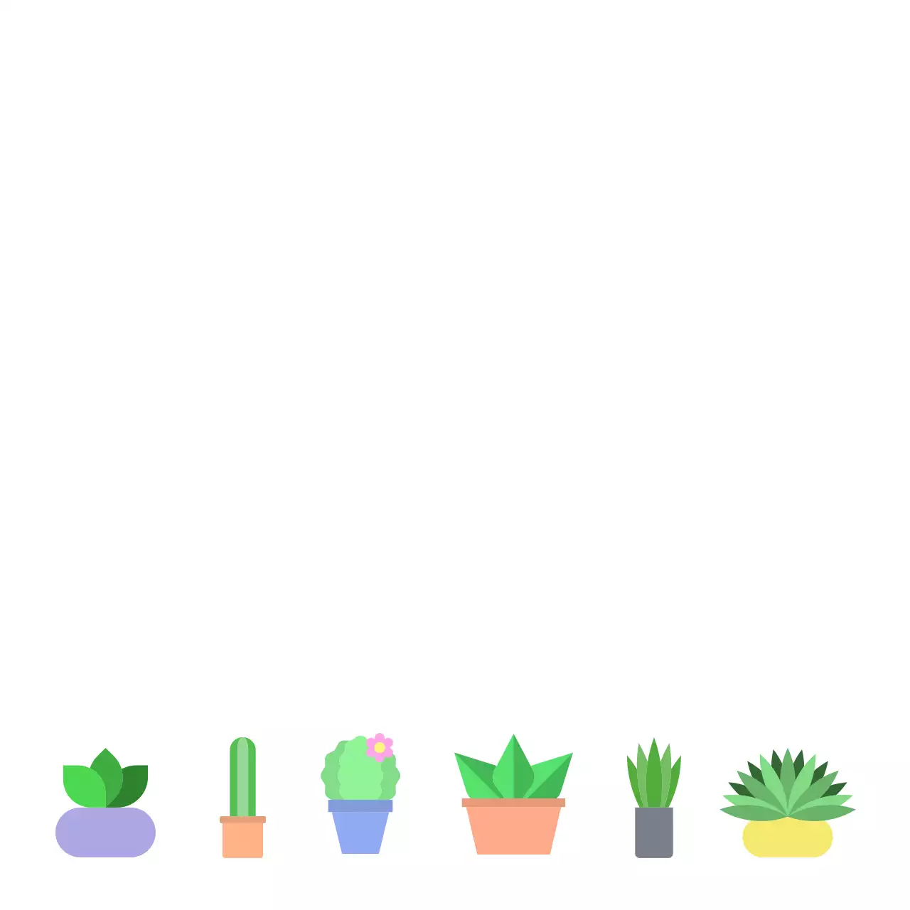 연보라 아기자기한 식물 스티커