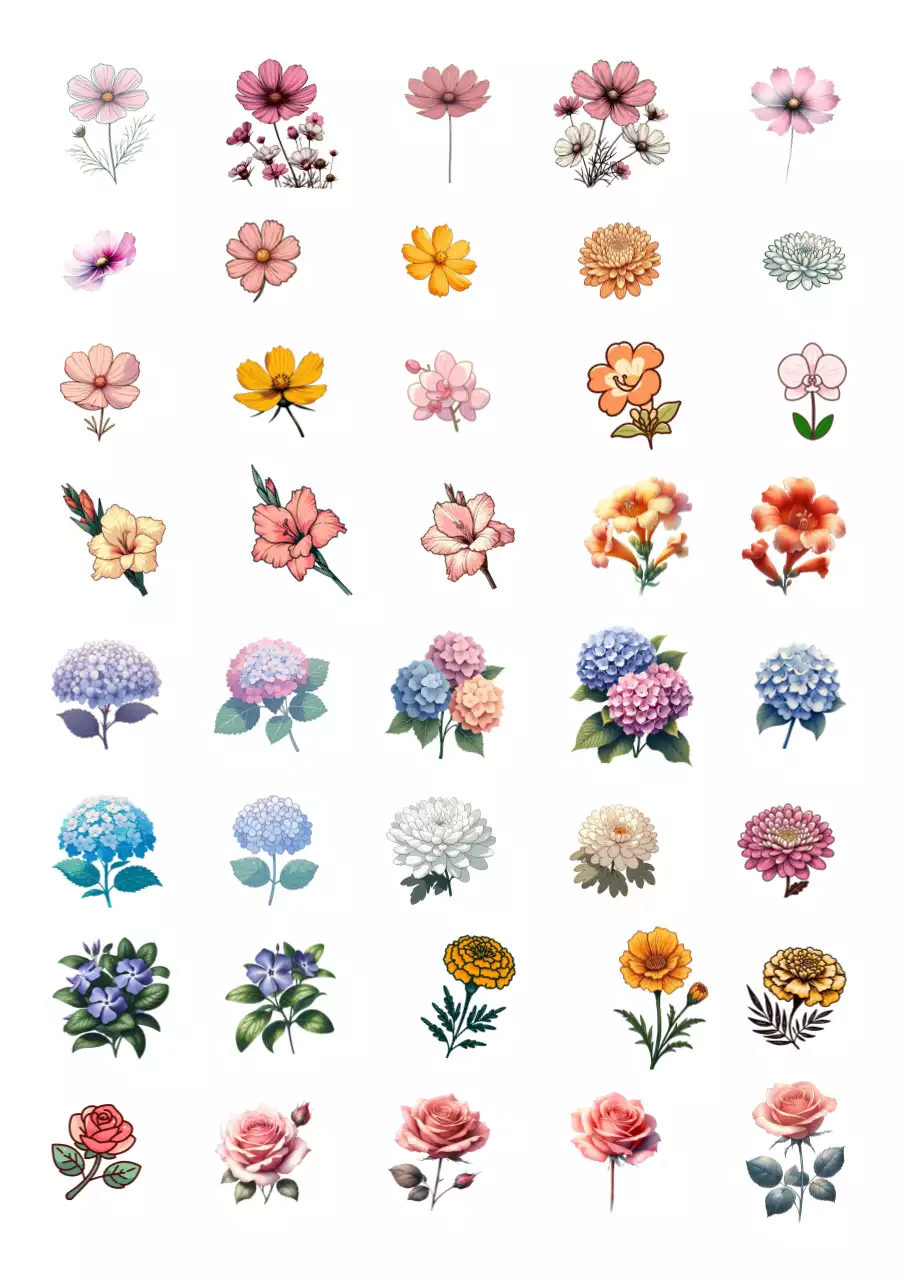 연보라 아기자기한 꽃 일기