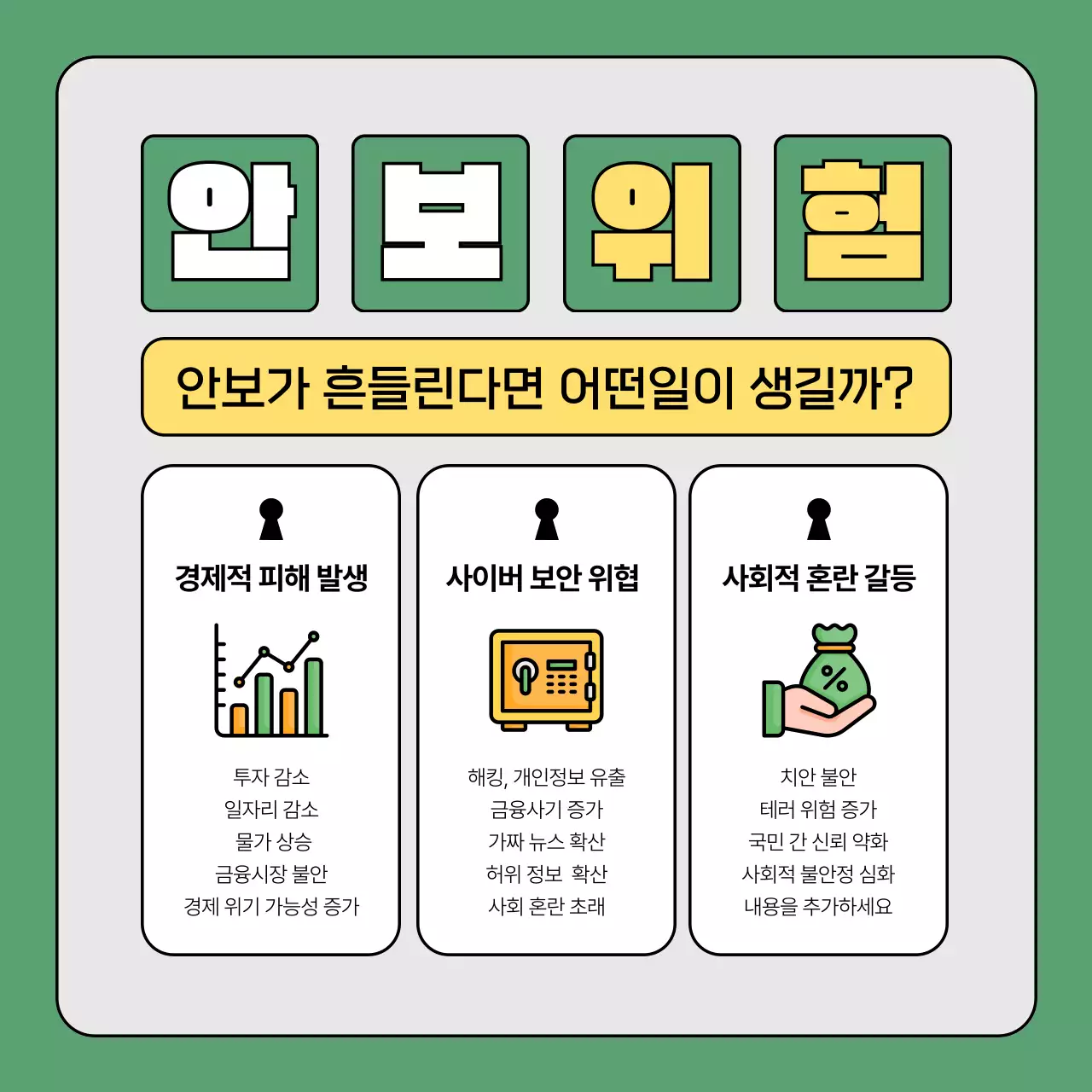하늘색 아기자기한 교육 포스터