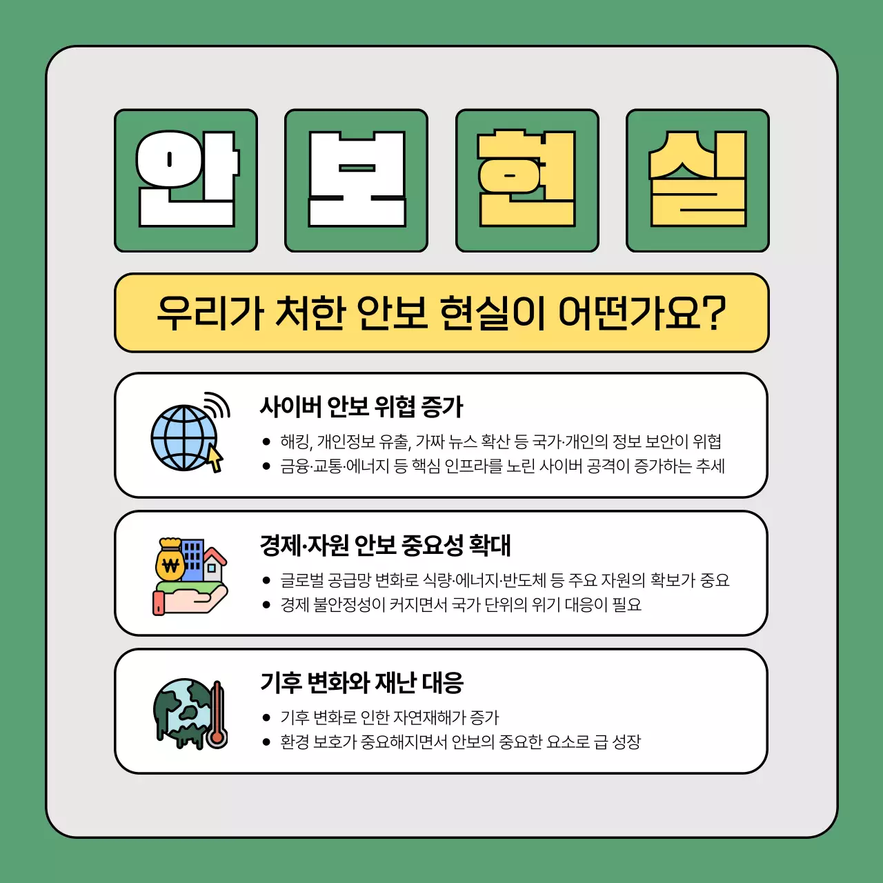 하늘색 아기자기한 교육 포스터