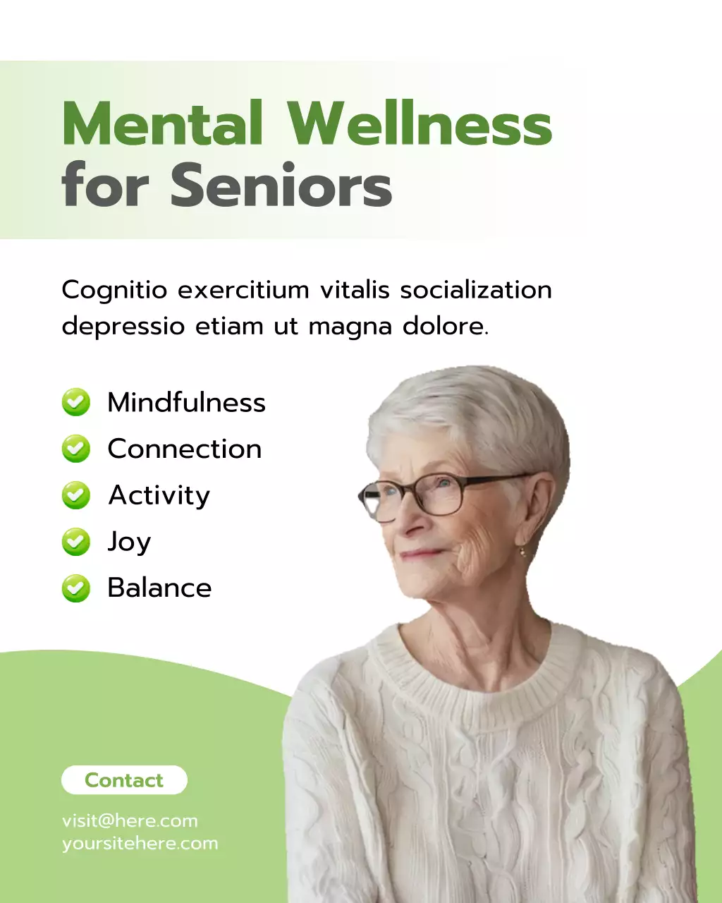 Green Modern Senior Care Advertisement Instagram Post