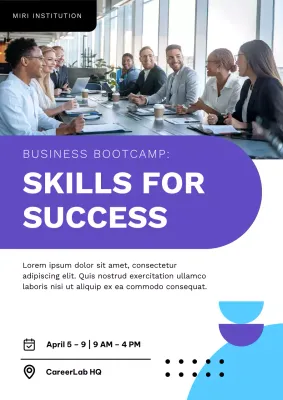 Purple Professional Business Workshop Announcement Poster