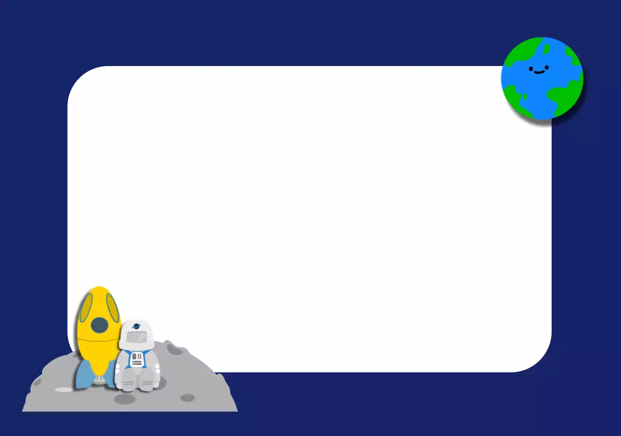 파랑 심플 우주 포토프레임