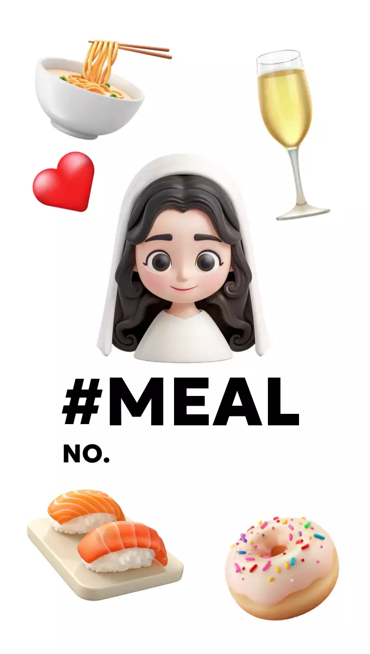 흰색 아기자기한 웨딩 식권