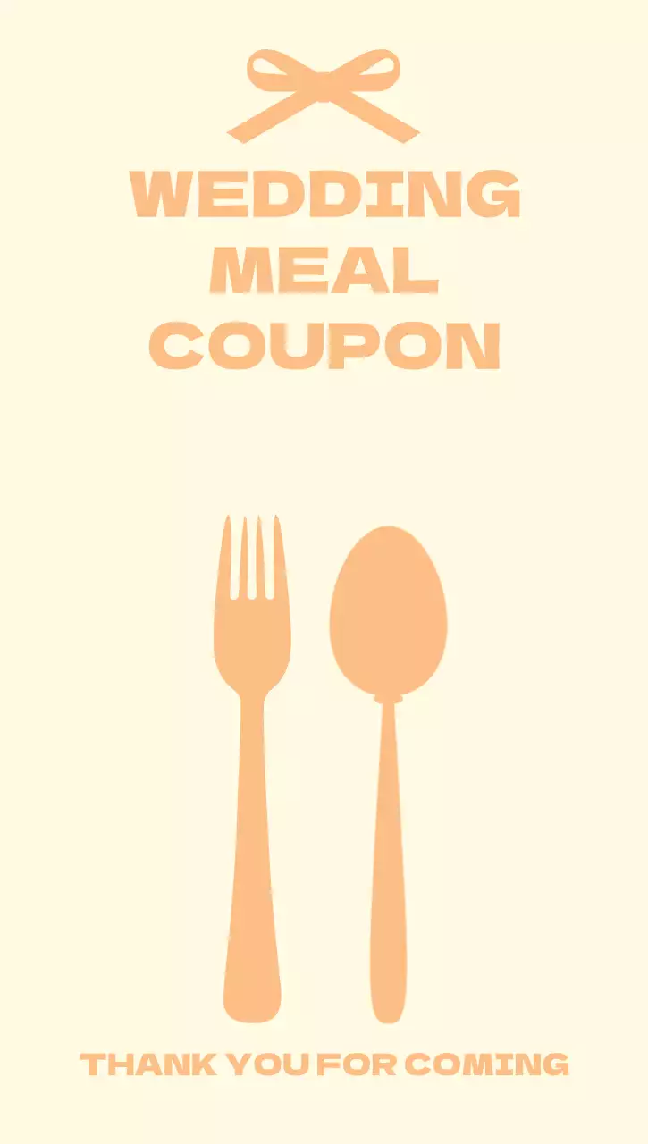 핑크 심플 웨딩 식권