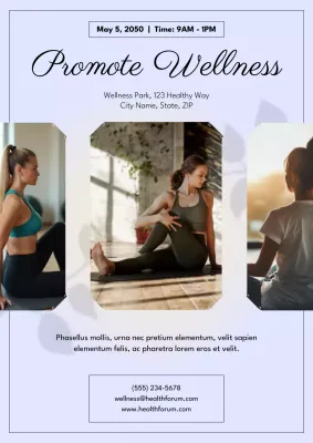 Beige Modern Wellness Announcement Poster