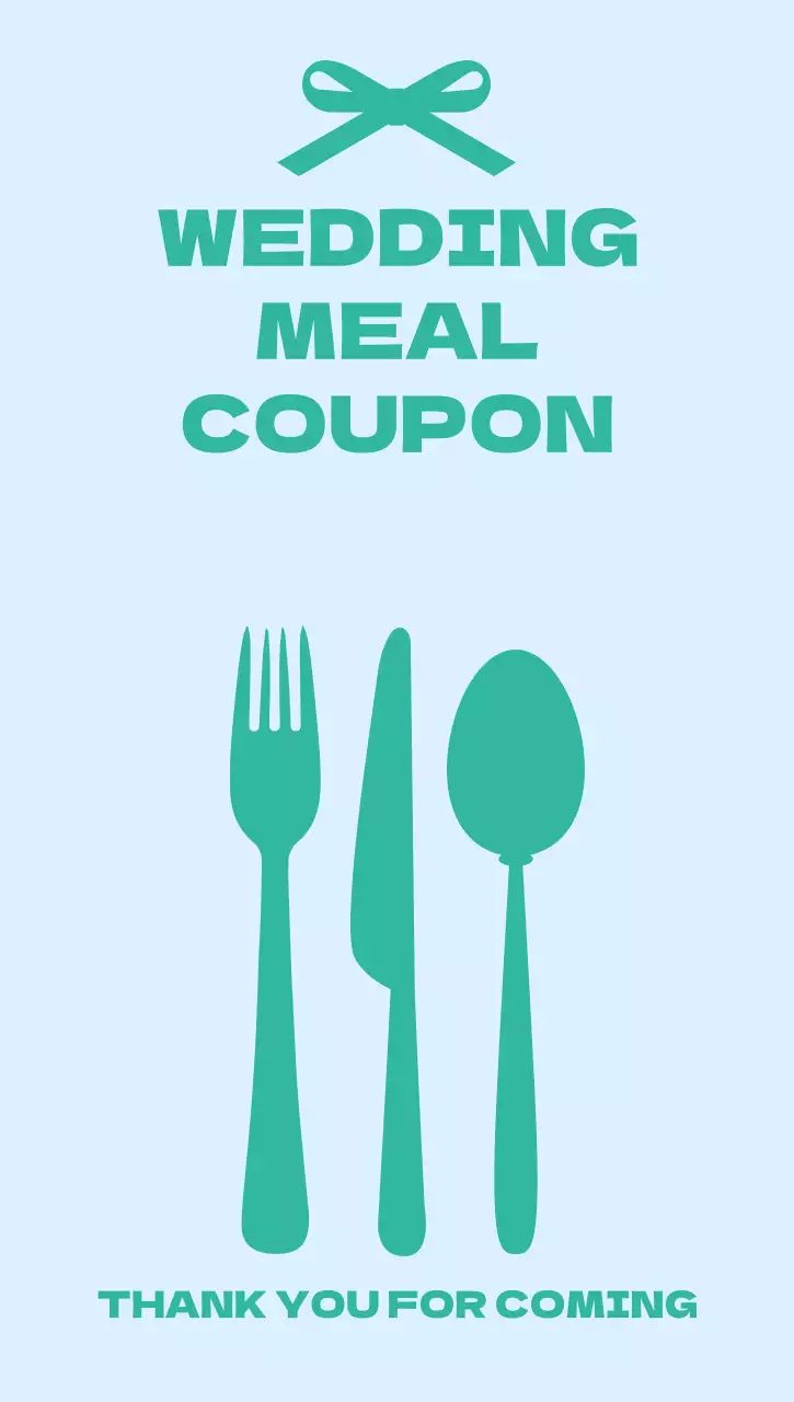 핑크 심플 웨딩 식권