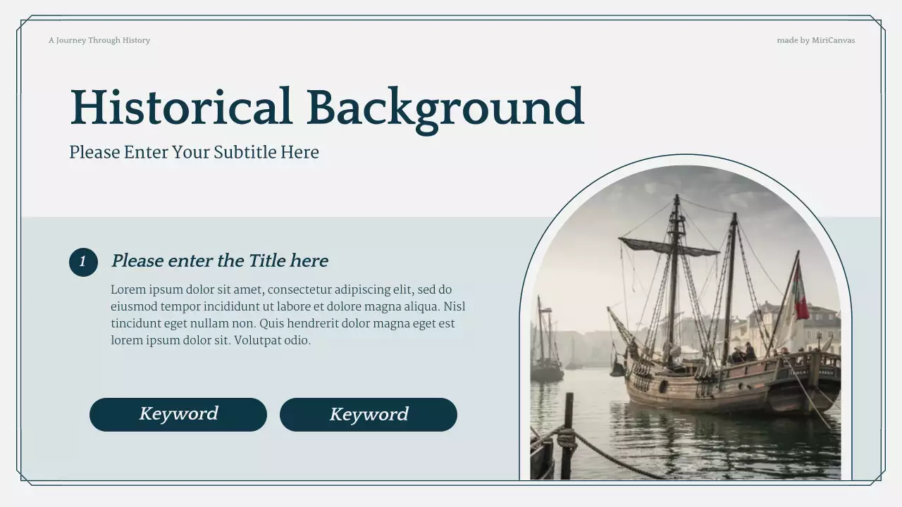 Blue and Grey Modern History Lecture Presentation