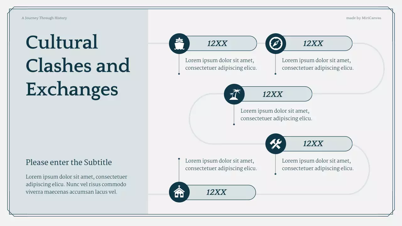 Blue and Grey Modern History Lecture Presentation