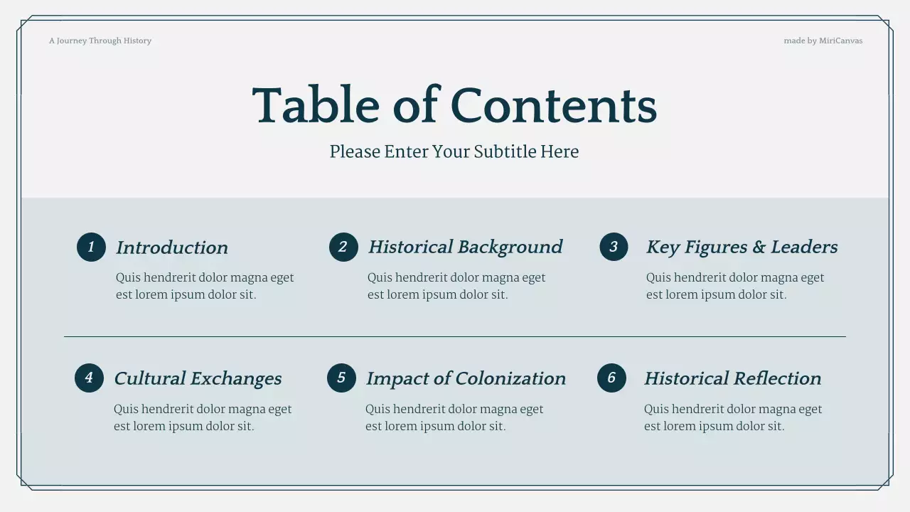 Blue and Grey Modern History Lecture Presentation