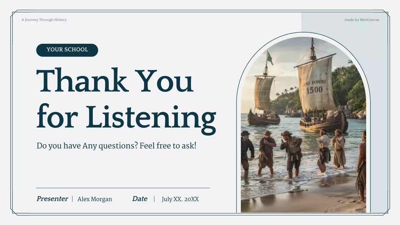 Blue and Grey Modern History Lecture Presentation