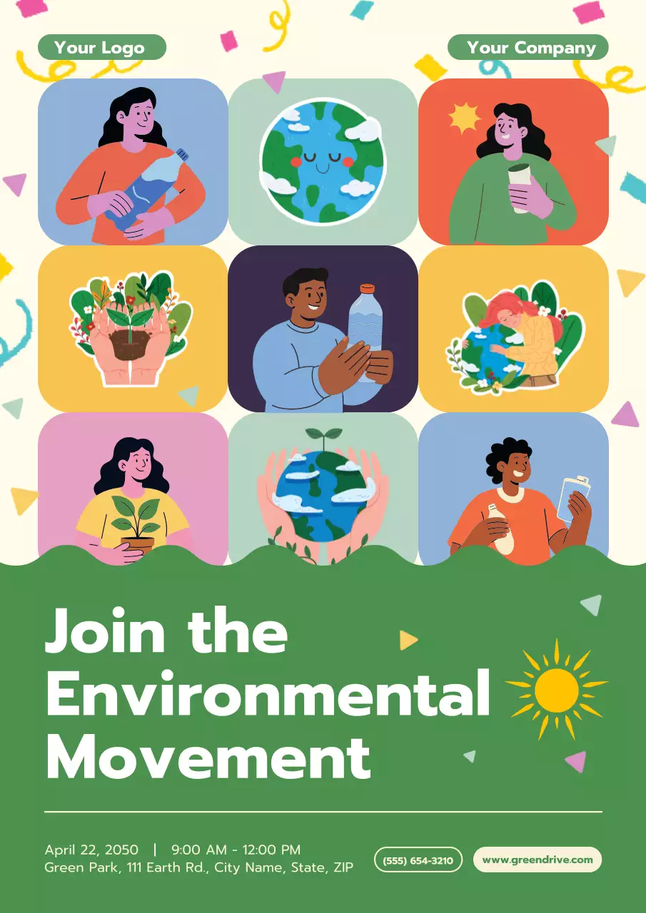 Colourful Modern Environment Promotion Poster