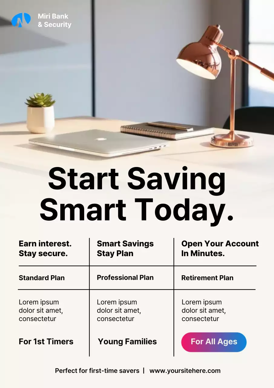 Beige Modern Savings Promotion Poster