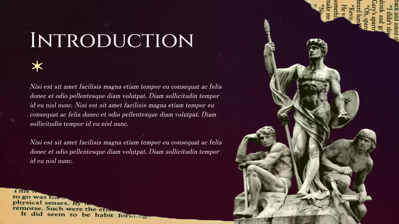 maroon vintage history presentation