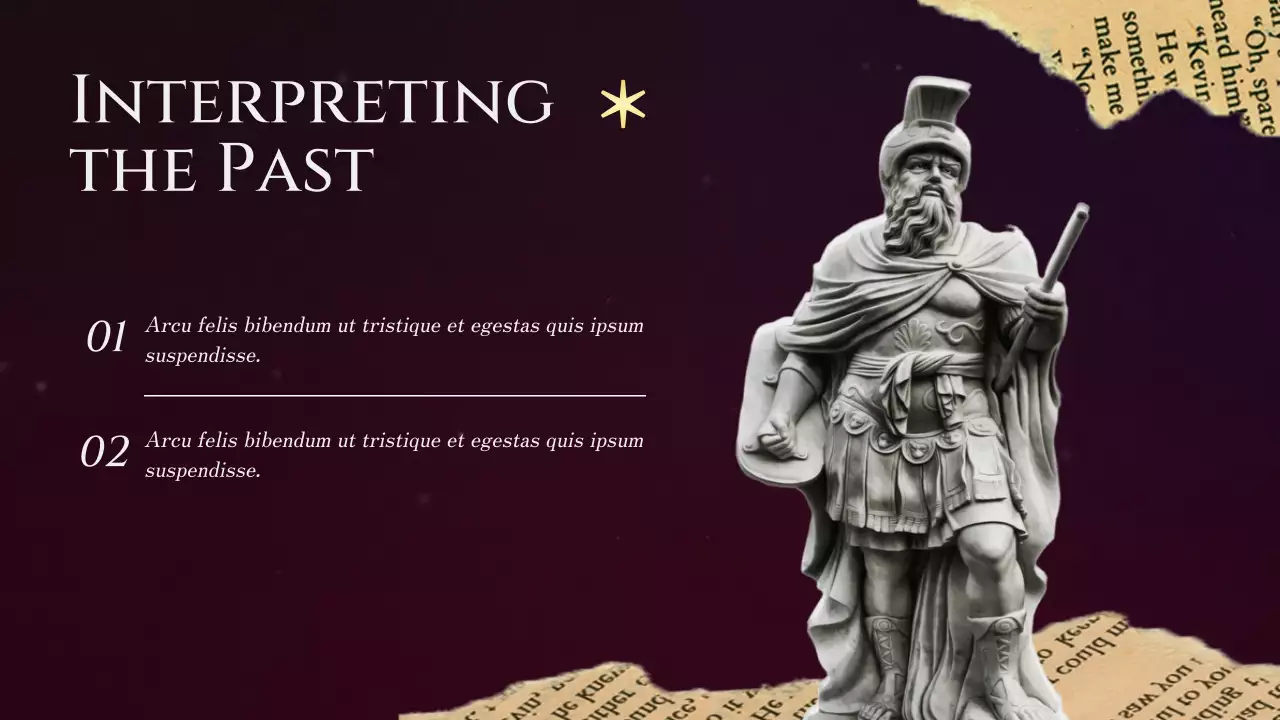 maroon vintage history presentation