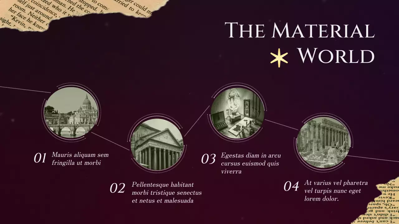 maroon vintage history presentation