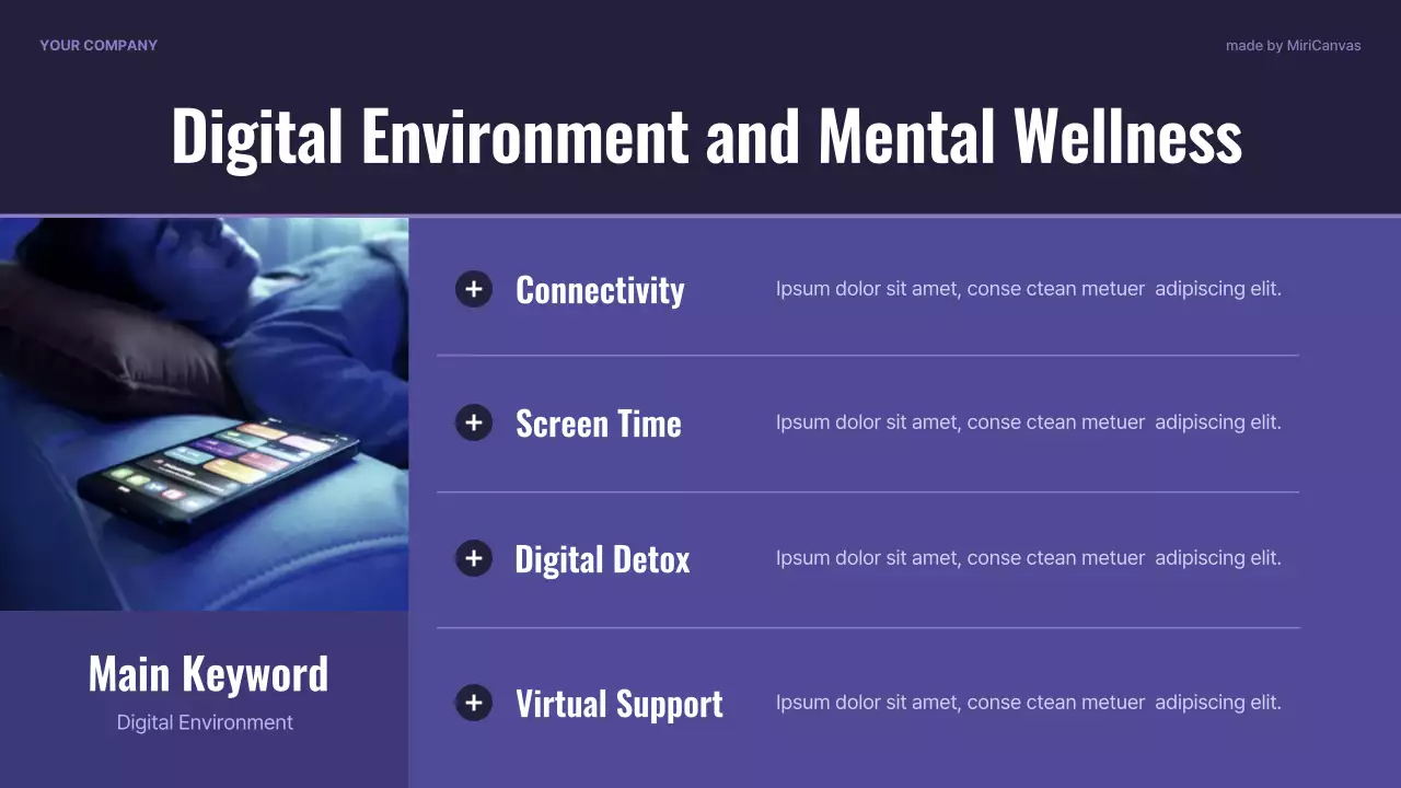 Purple Modern Mental Health Lecture Presentation