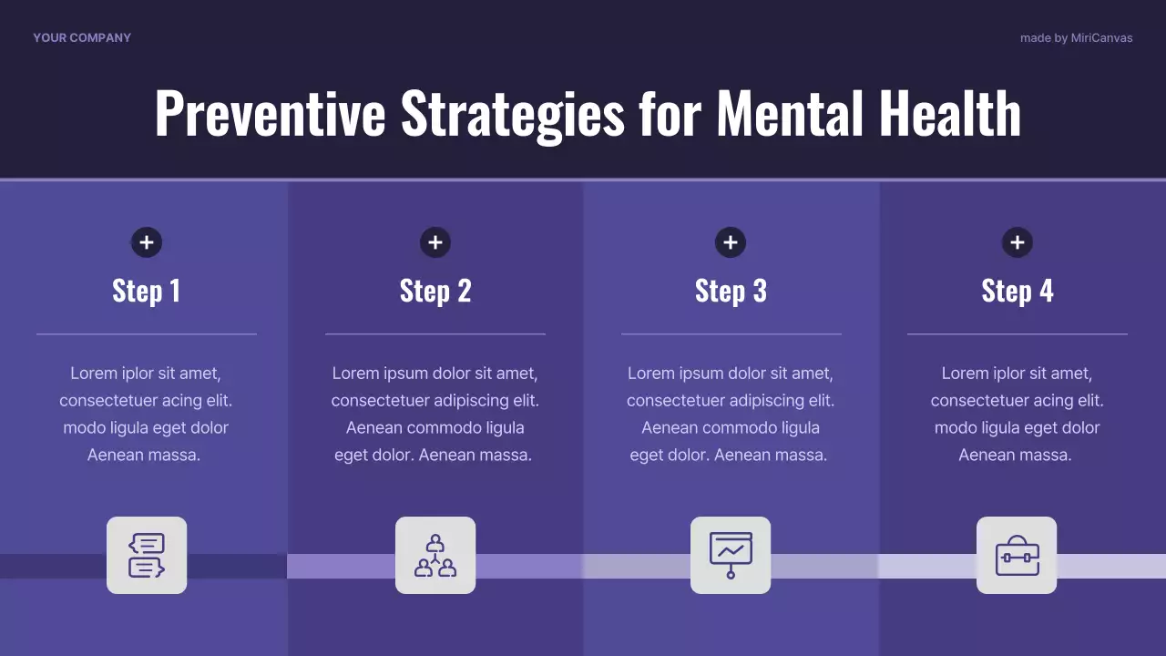 Purple Modern Mental Health Lecture Presentation