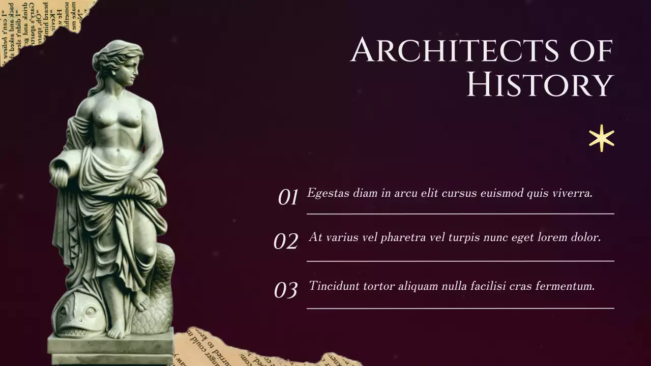 maroon vintage history presentation